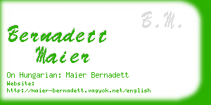 bernadett maier business card